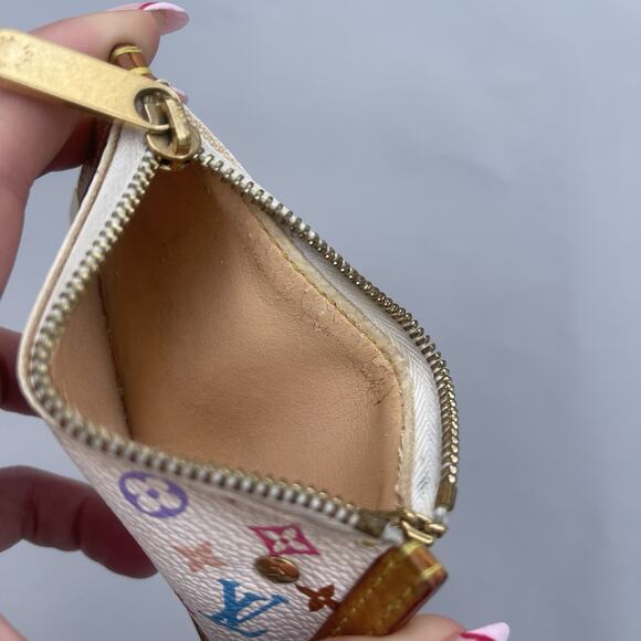 Louis Vuitton White Multicolor Key Cles Takashi Murakami Key Ring - Picture 12 of 13